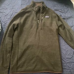 Men's Patagonia Better Sweater 1/4 Zip Fleece Pullover - medium, dark brown